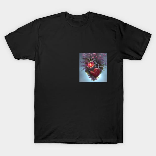 Loving nature feels like our heart is made of flowers T-Shirt by vickycerdeira